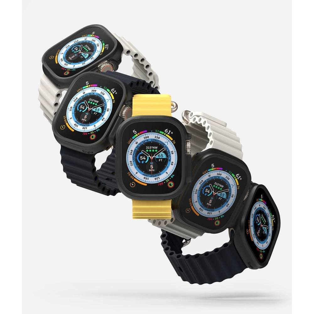 Etui Ringke Slim Apple Watch Ultra 1 / 2 / 3 49mm Clear & Matte Black [2 PACK]