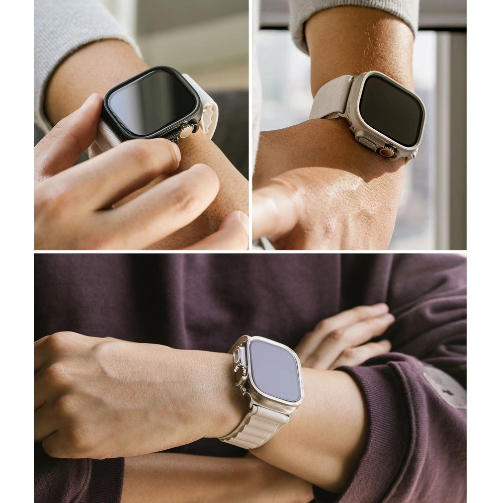 Etui Ringke Slim Apple Watch Ultra 1 / 2 / 3 49mm Clear & Matte Black [2 PACK]