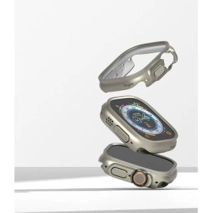 Case Ringke Slim Apple Watch Ultra 49mm Clear & Titanium Grey [2 PACK]