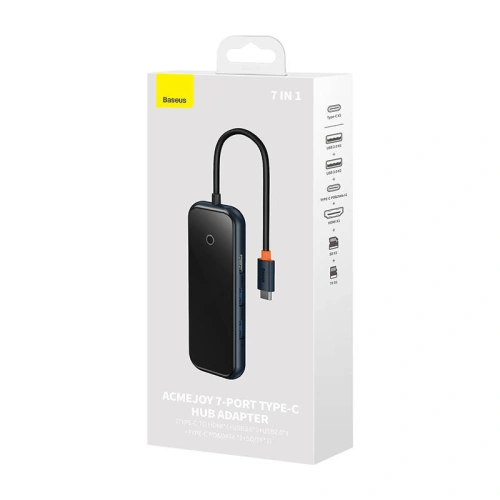 Kup Hub 7in1 Baseus AcmeJoy Serie USB-C zu 2xUSB 3.0 + HDMI + USB 2.0 + USB-C PD + SD/TF (grau) - BSU3708 - {ean13} - Sklep Home Screen