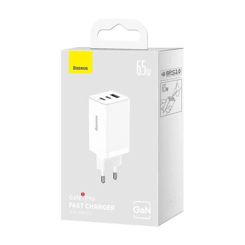 Kup Netzteil Baseus GaN5 Pro 2xUSB-C + USB, 65W (weiß) - BSU3709 - {ean13} - Sklep Home Screen