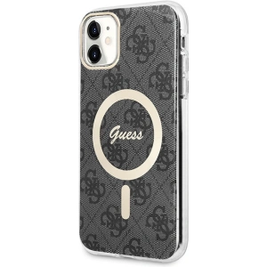 Kup Zestaw Guess tok + vezeték nélküli töltő GUBPN61H4EACSK Apple iPhone 11 fekete/black kemény tok 4G Print MagSafe - GUE2279 - {ean13} - Sklep Home Screen