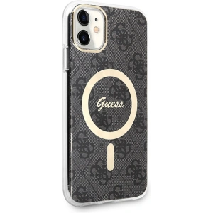 Kup Zestaw Guess tok + vezeték nélküli töltő GUBPN61H4EACSK Apple iPhone 11 fekete/black kemény tok 4G Print MagSafe - GUE2279 - {ean13} - Sklep Home Screen