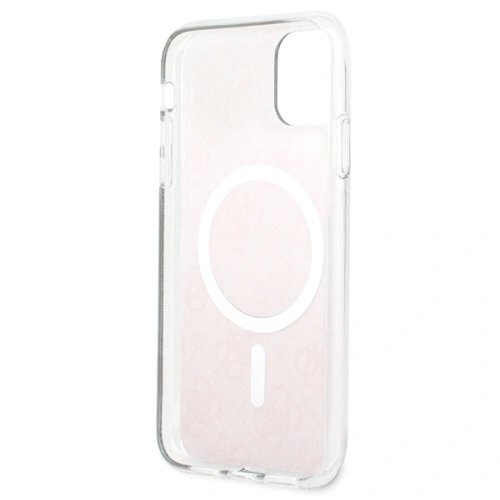 Kup Set Guess etui + încărcător wireless GUBPN61H4EACSP Apple iPhone 11 roz/roz hard case 4G Print MagSafe - GUE2280 - {ean13} - Sklep Home Screen