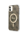 Buy Guess GUBPN61H4EACSW Case + Wireless Charger Apple iPhone 11 brown hard case 4G Print MagSafe - GUE2281 - {ean13} - Home Screen Store Europe