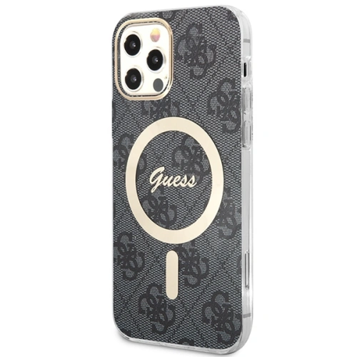 Kup Set Guess husă + încărcător wireless GUBPP12MH4EACSK pentru Apple iPhone 12/12 Pro negru/case dură 4G Print MagSafe - GUE2282 - {ean13} - Sklep Home Screen