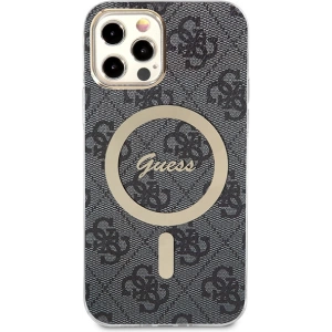 Kup Zestaw Guess etui + ładowarka bezprzewodowa GUBPP12MH4EACSK Apple iPhone 12/12 Pro czarny/black hard case 4G Print MagSafe - GUE2282 - {ean13} - Sklep Home Screen