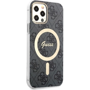 Kup Zestaw Guess etui + ładowarka bezprzewodowa GUBPP12MH4EACSK Apple iPhone 12/12 Pro czarny/black hard case 4G Print MagSafe - GUE2282 - {ean13} - Sklep Home Screen