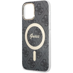 Kup Zestaw Guess etui + ładowarka bezprzewodowa GUBPP12MH4EACSK Apple iPhone 12/12 Pro czarny/black hard case 4G Print MagSafe - GUE2282 - {ean13} - Sklep Home Screen