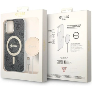 Kup Zestaw Guess etui + ładowarka bezprzewodowa GUBPP12MH4EACSK Apple iPhone 12/12 Pro czarny/black hard case 4G Print MagSafe - GUE2282 - {ean13} - Sklep Home Screen