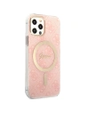 Buy Guess GUBPP12MH4EACSP Case + Wireless Charger Apple iPhone 12/12 Pro pink hard case 4G Print MagSafe - GUE2283 - {ean13} - Home Screen Store Europe