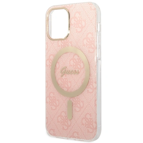 Kup Zestaw Guess etui + ładowarka bezprzewodowa GUBPP12MH4EACSP Apple iPhone 12/12 Pro różowy/pink hard case 4G Print MagSafe - GUE2283 - {ean13} - Sklep Home Screen