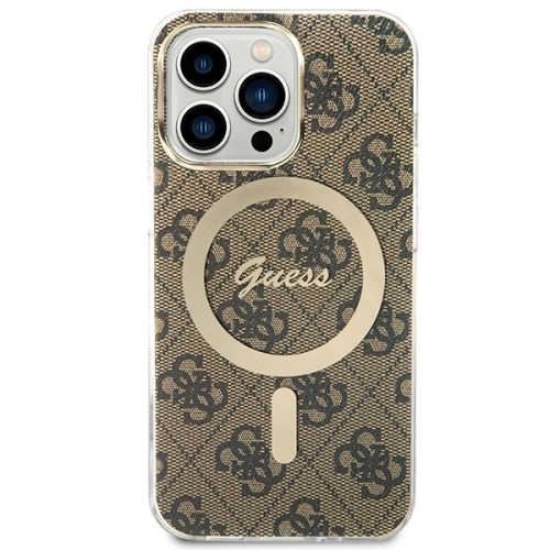 Kup Set Guess husă + încărcător wireless GUBPP13LH4EACSW Apple iPhone 13 Pro maro/brown hard case 4G Print MagSafe - GUE2287 - {ean13} - Sklep Home Screen
