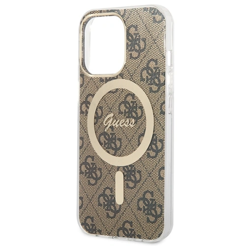Kup Set Guess husă + încărcător wireless GUBPP13LH4EACSW Apple iPhone 13 Pro maro/brown hard case 4G Print MagSafe - GUE2287 - {ean13} - Sklep Home Screen
