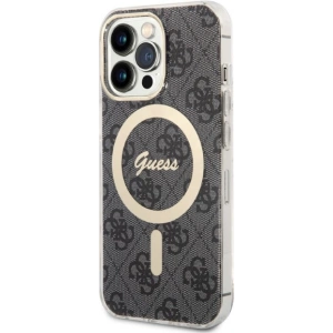 Buy Guess GUBPP13XH4EACSK Case + Wireless Charger Apple iPhone 13 Pro Max black hard case 4G Print MagSafe - GUE2288 - {ean13} - Home Screen Store Europe