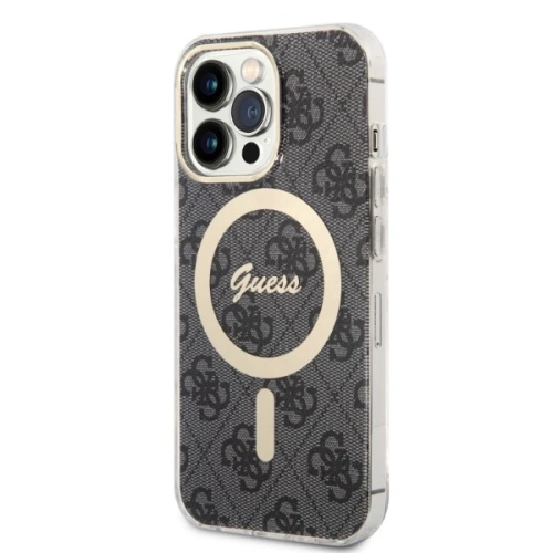Kup Sada Guess pouzdro + bezdrátová nabíječka GUBPP13XH4EACSK Apple iPhone 13 Pro Max černé/black hard case 4G Print MagSafe - GUE2288 - {ean13} - Sklep Home Screen