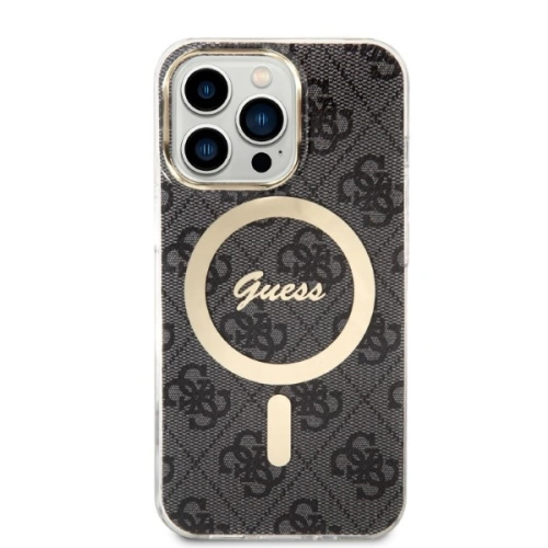 Kup Sada Guess pouzdro + bezdrátová nabíječka GUBPP13XH4EACSK Apple iPhone 13 Pro Max černé/black hard case 4G Print MagSafe - GUE2288 - {ean13} - Sklep Home Screen