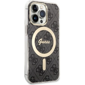 Buy Guess GUBPP13XH4EACSK Case + Wireless Charger Apple iPhone 13 Pro Max black hard case 4G Print MagSafe - GUE2288 - {ean13} - Home Screen Store Europe