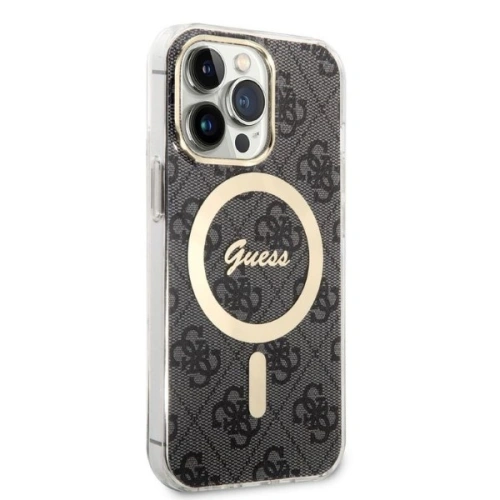 Kup Sada Guess pouzdro + bezdrátová nabíječka GUBPP13XH4EACSK Apple iPhone 13 Pro Max černé/black hard case 4G Print MagSafe - GUE2288 - {ean13} - Sklep Home Screen