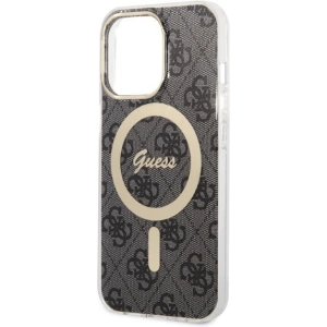 Buy Guess GUBPP13XH4EACSK Case + Wireless Charger Apple iPhone 13 Pro Max black hard case 4G Print MagSafe - GUE2288 - {ean13} - Home Screen Store Europe