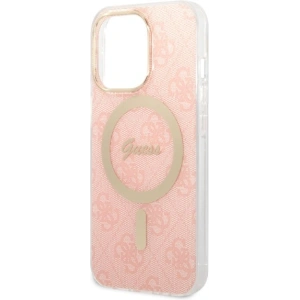 Buy Guess GUBPP13XH4EACSP Case + Wireless Charger Apple iPhone 13 Pro Max pink hard case 4G Print MagSafe - GUE2289 - {ean13} - Home Screen Store Europe