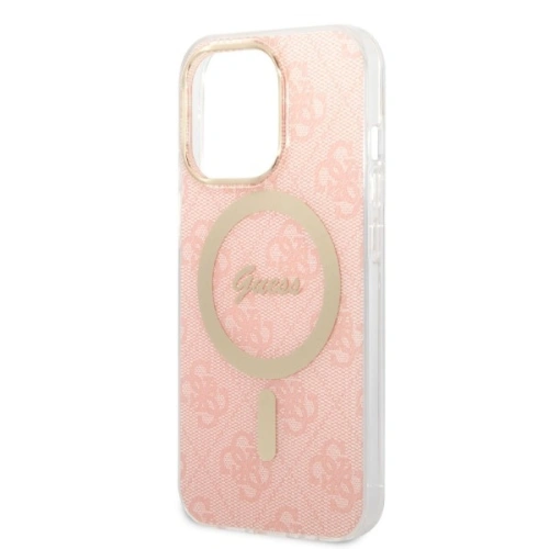 Kup Set Guess Case + kabelloses Ladegerät GUBPP13XH4EACSP Apple iPhone 13 Pro Max rosa/pink Hardcase 4G Print MagSafe - GUE2289 - {ean13} - Sklep Home Screen