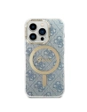 Kup Sada Guess pouzdro + bezdrátová nabíječka GUBPP14LH4EACSB Apple iPhone 14 Pro modrá/blue hard case 4G Print MagSafe - GUE2291 - {ean13} - Sklep Home Screen