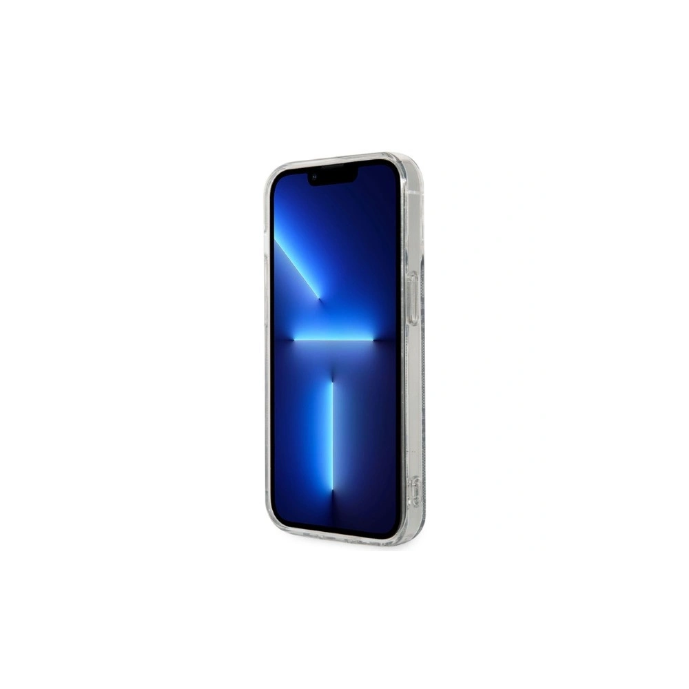 Zestaw Guess etui + ładowarka bezprzewodowa GUBPP14LH4EACSB Apple iPhone 14 Pro niebieski/blue hard case 4G Print MagSafe