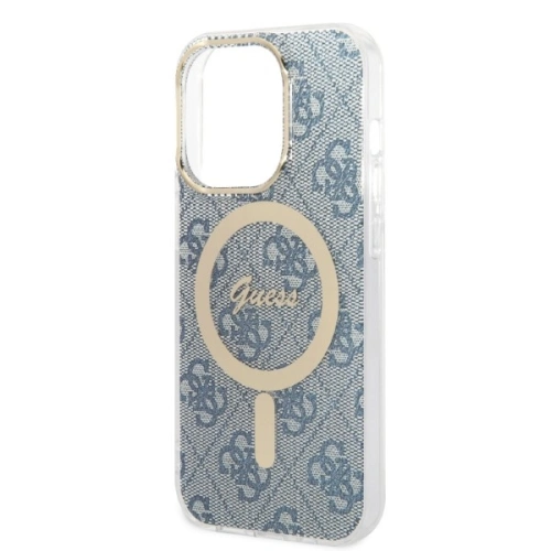 Kup Set Guess Case + kabelloses Ladegerät GUBPP14LH4EACSB Apple iPhone 14 Pro blau/hartes Gehäuse 4G Print MagSafe - GUE2291 - {ean13} - Sklep Home Screen
