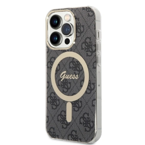 Kup Set Guess husă + încărcător wireless GUBPP14LH4EACSK Apple iPhone 14 Pro negru/black hard case 4G Print MagSafe - GUE2292 - {ean13} - Sklep Home Screen