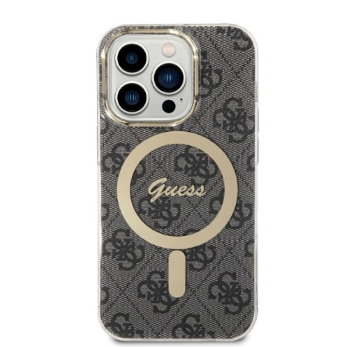 Kup Set Guess husă + încărcător wireless GUBPP14LH4EACSK Apple iPhone 14 Pro negru/black hard case 4G Print MagSafe - GUE2292 - {ean13} - Sklep Home Screen