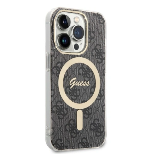 Kup Set Guess husă + încărcător wireless GUBPP14LH4EACSK Apple iPhone 14 Pro negru/black hard case 4G Print MagSafe - GUE2292 - {ean13} - Sklep Home Screen