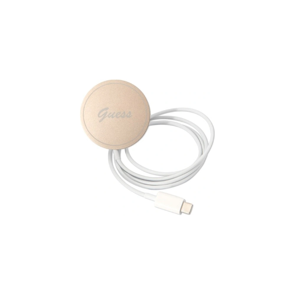 Zestaw Guess etui + ładowarka bezprzewodowa GUBPP14MH4EACSP Apple iPhone 14 Plus / 15 Plus różowy/pink hard case 4G Print MagSafe