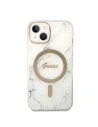 Kup Set Guess etui + încărcător wireless GUBPP14MHMEACSH Apple iPhone 14 Plus / 15 Plus alb/white hard case Marble MagSafe - GUE2303 - {ean13} - Sklep Home Screen