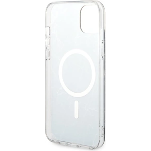 Zestaw Guess etui + ładowarka bezprzewodowa GUBPP14MHMEACSK Apple iPhone 14 Plus / 15 Plus czarny/black hard case Marble MagSafe