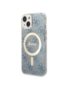 Kup Set Guess pouzdro + bezdrátová nabíječka GUBPP14SH4EACSB Apple iPhone 14 modrá/blue hard case 4G Print MagSafe - GUE2305 - {ean13} - Sklep Home Screen