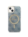Kup Set Guess etui + încărcător wireless GUBPP14SH4EACSB Apple iPhone 14 albastru/hard case 4G Print MagSafe - GUE2305 - {ean13} - Sklep Home Screen