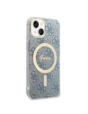 Kup Set Guess pouzdro + bezdrátová nabíječka GUBPP14SH4EACSB Apple iPhone 14 modrá/blue hard case 4G Print MagSafe - GUE2305 - {ean13} - Sklep Home Screen