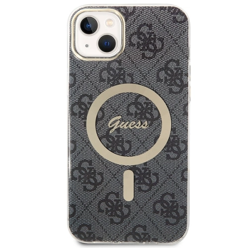 Kup Sada Guess pouzdro + bezdrátová nabíječka GUBPP14SH4EACSK Apple iPhone 14 černá/black hard case 4G Print MagSafe - GUE2306 - {ean13} - Sklep Home Screen