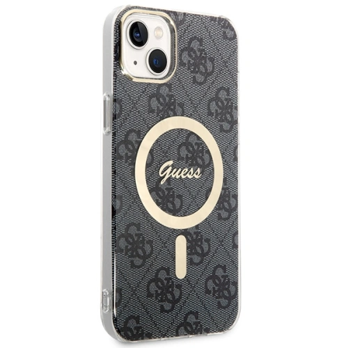 Kup Sada Guess pouzdro + bezdrátová nabíječka GUBPP14SH4EACSK Apple iPhone 14 černá/black hard case 4G Print MagSafe - GUE2306 - {ean13} - Sklep Home Screen