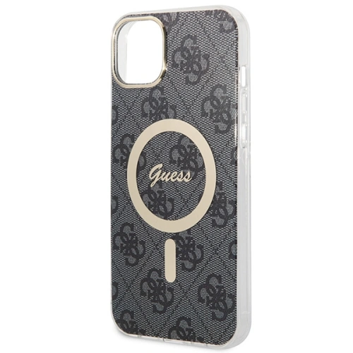 Kup Sada Guess pouzdro + bezdrátová nabíječka GUBPP14SH4EACSK Apple iPhone 14 černá/black hard case 4G Print MagSafe - GUE2306 - {ean13} - Sklep Home Screen
