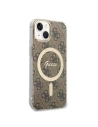 Kup Zestaw Guess etui + ładowarka bezprzewodowa GUBPP14SH4EACSW Apple iPhone 14 brązowy/brown hard case 4G Print MagSafe - GUE2308 - {ean13} - Sklep Home Screen