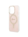 Buy Guess GUBPP14XH4EACSP Case + Wireless Charger Apple iPhone 14 Pro Max pink hard case 4G Print MagSafe - GUE2313 - {ean13} - Home Screen Store Europe