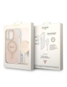 Buy Guess GUBPP14XH4EACSP Case + Wireless Charger Apple iPhone 14 Pro Max pink hard case 4G Print MagSafe - GUE2313 - {ean13} - Home Screen Store Europe