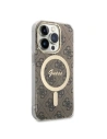Kup Set Guess Case + drahtloses Ladegerät GUBPP14XH4EACSW Apple iPhone 14 Pro Max braun/brown Hardcase 4G Print MagSafe - GUE2314 - {ean13} - Sklep Home Screen