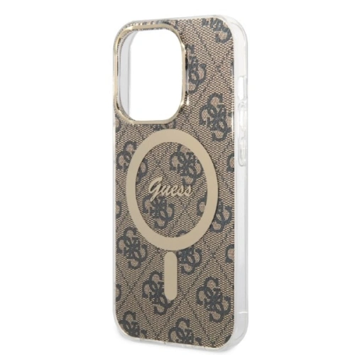 Kup Set Guess Case + drahtloses Ladegerät GUBPP14XH4EACSW Apple iPhone 14 Pro Max braun/brown Hardcase 4G Print MagSafe - GUE2314 - {ean13} - Sklep Home Screen
