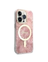 Kup Set Guess etui + încărcător wireless GUBPP14XHJEACSP Apple iPhone 14 Pro Max roz/pink hard case Jungle MagSafe - GUE2316 - {ean13} - Sklep Home Screen