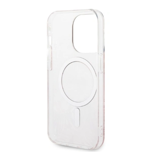 Kup Set Guess etui + încărcător wireless GUBPP14XHJEACSP Apple iPhone 14 Pro Max roz/pink hard case Jungle MagSafe - GUE2316 - {ean13} - Sklep Home Screen