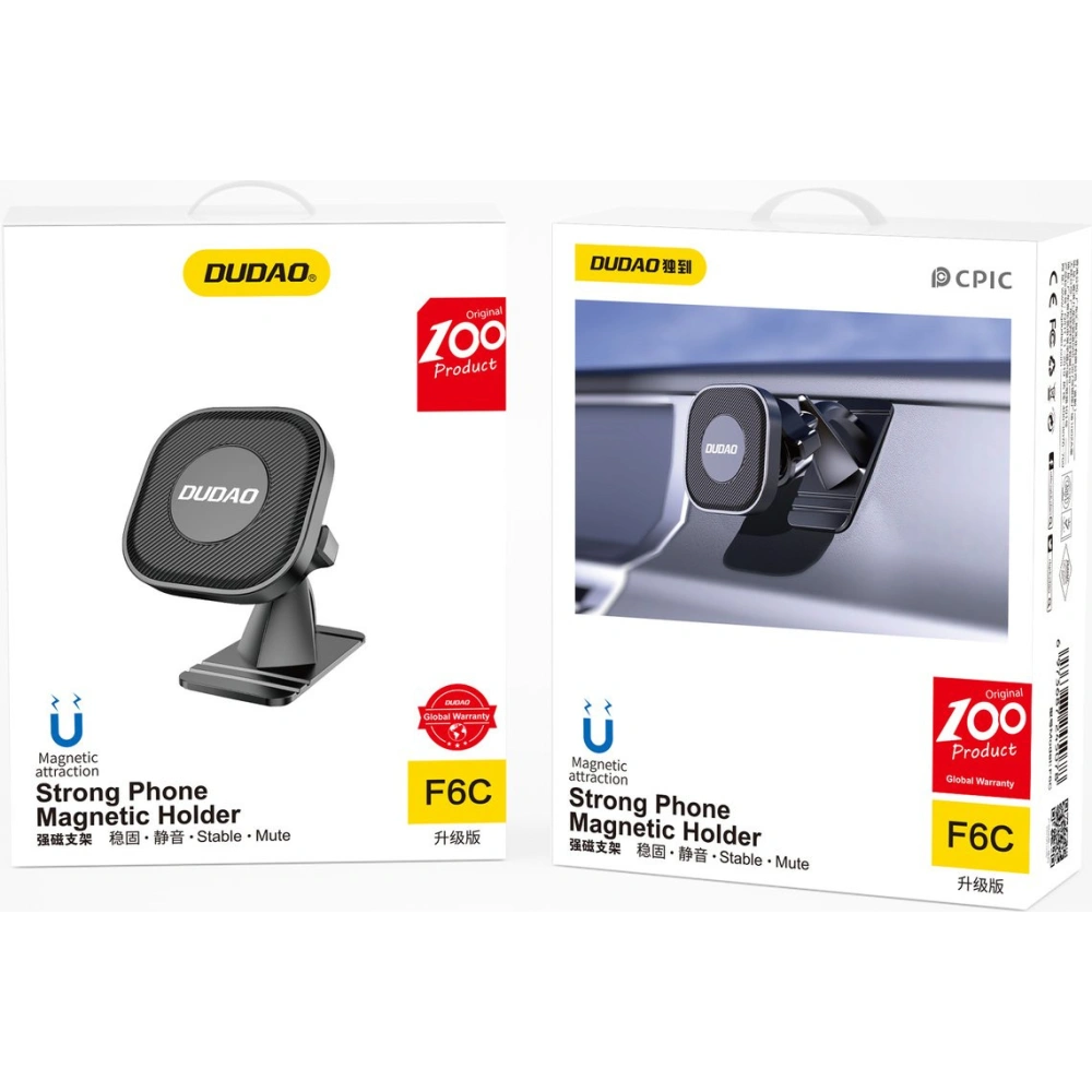 Uchwyt samochodowy magnetyczny Dudao czarny (F6C)