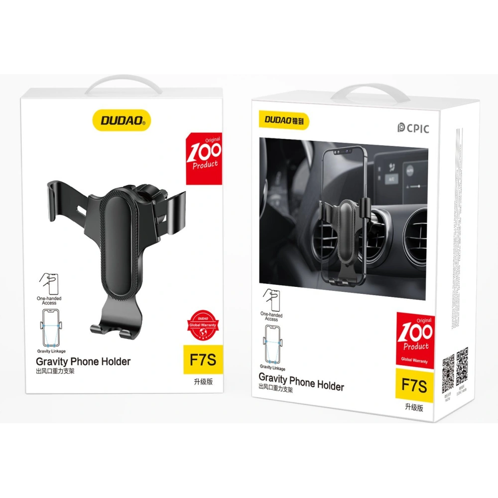 Uchwyt samochodowy grawitacyjny Dudao czarny(F7s)